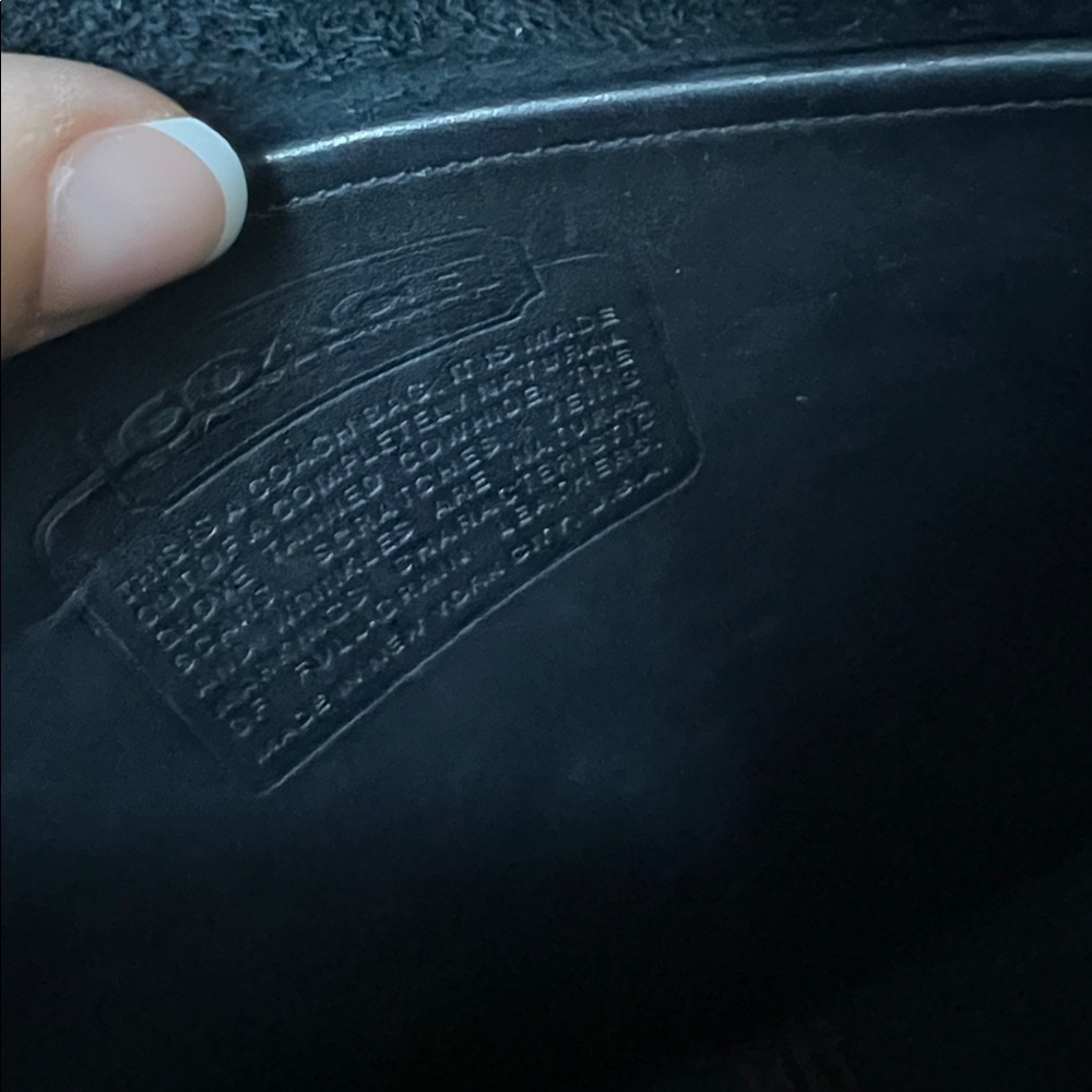 PRICE FIRM! RARE NAVY Vintage COACH Leather Crescent Saddle Bag (pre-serial no.) - Picture 10 of 16